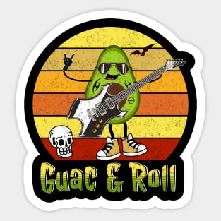 Guac & Roll Avocado Rocker Guacamole Sticker